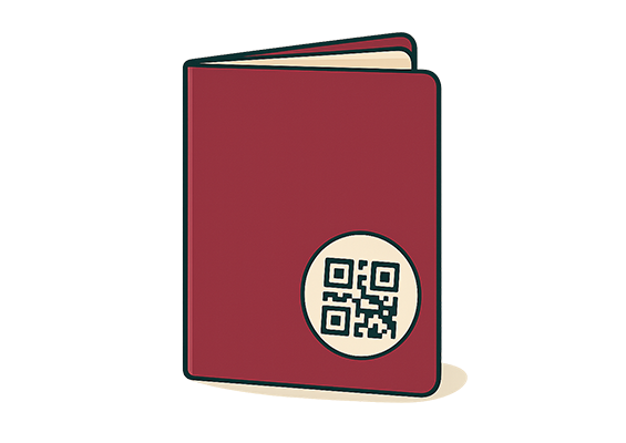 Паспорт с QR-наклейкой